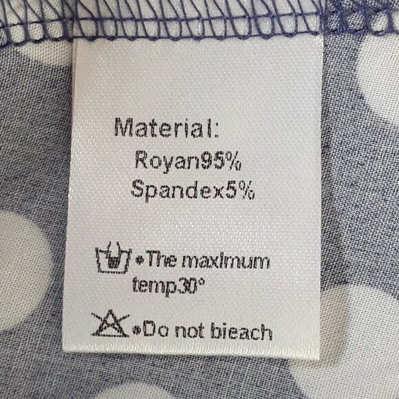 Grecerelle High-Low Maxi Wrap Dress; Blue Polka Dots; Cap Sleeves; Size Small - Picture 5 of 6